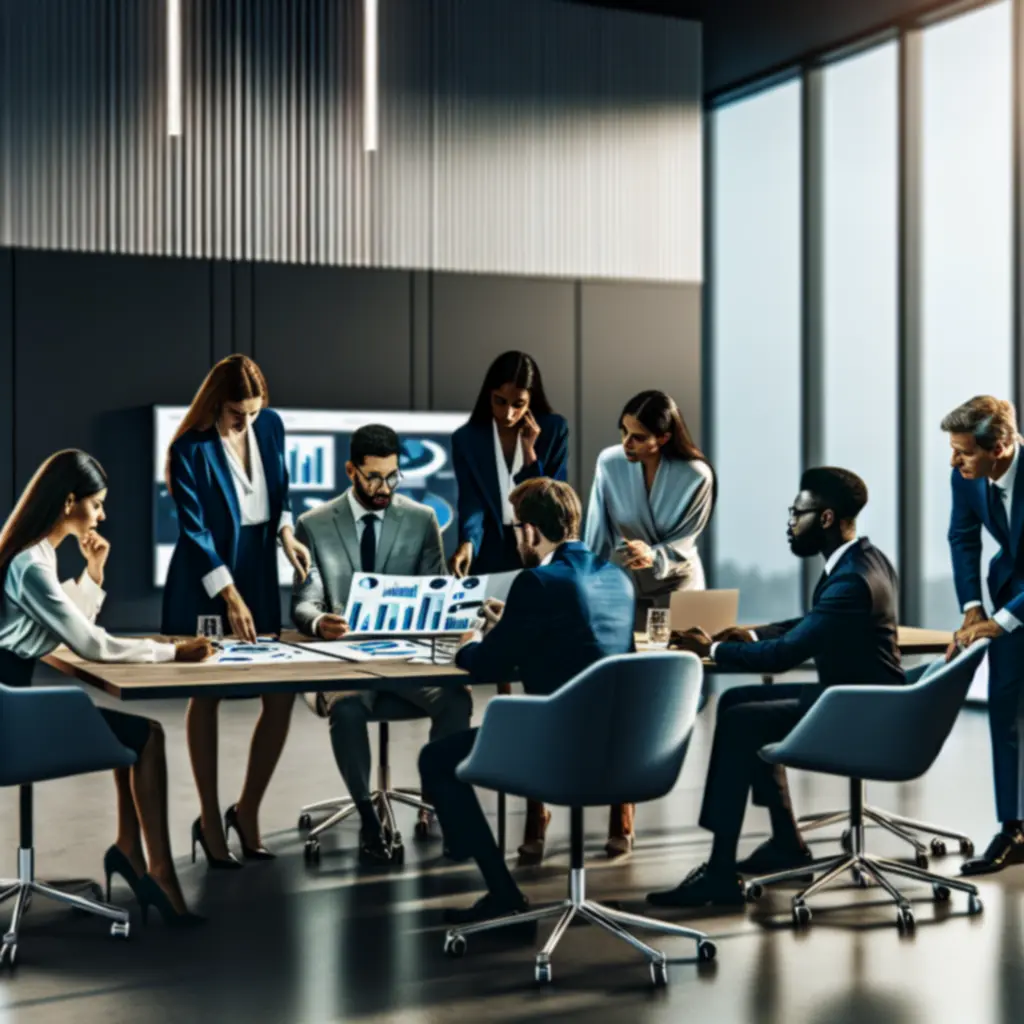 Zespół konsultantów biznesowych KIRIALI s.r.o. analizujący dane i strategie rozwoju