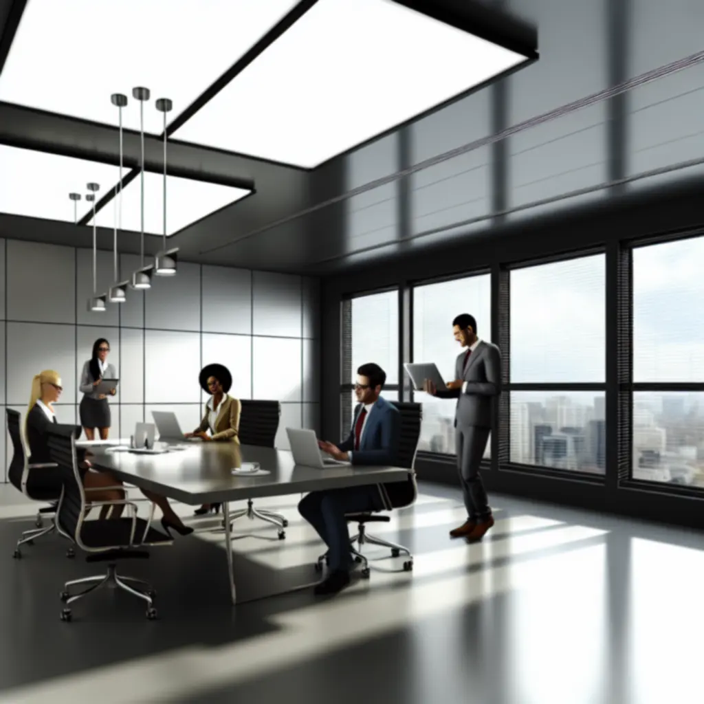 Nowoczesne biuro z profesjonalnym stanowiskiem pracy przygotowanym do konsultacji online