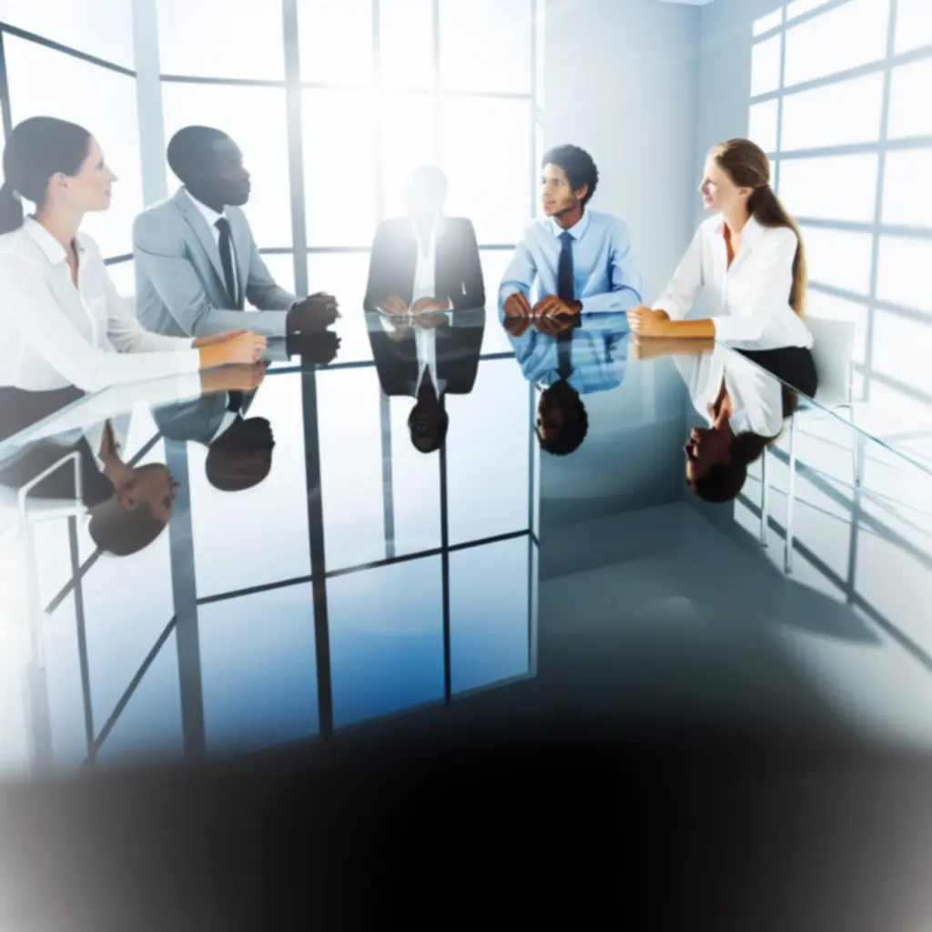 Zespół doradczy KIRIALI s.r.o. podczas spotkania strategicznego w nowoczesnym biurze