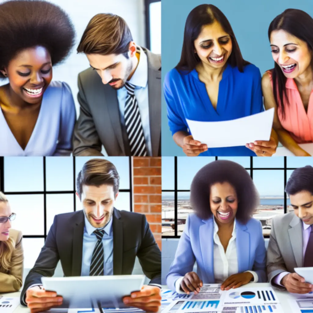 Zespół menedżerów współpracujący nad planem wzrostu i strategią rynkową