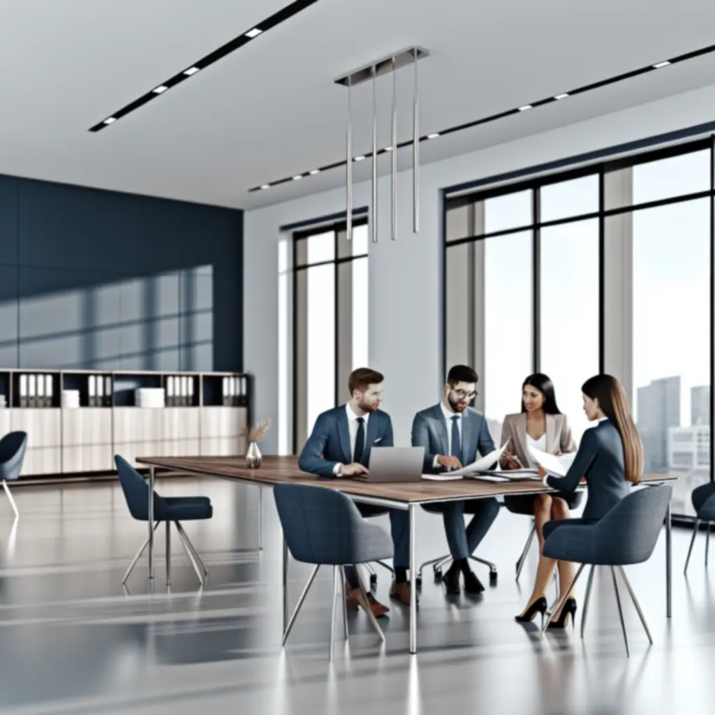 Nowoczesne biuro konsultingowe z zespołem doradców biznesowych KIRIALI s.r.o. przy pracy